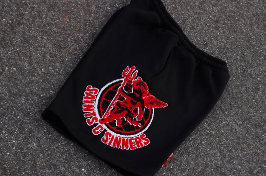 Black saint & sinners shorts