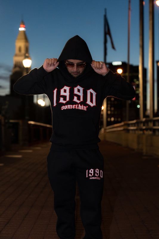 90’s black sweat suit