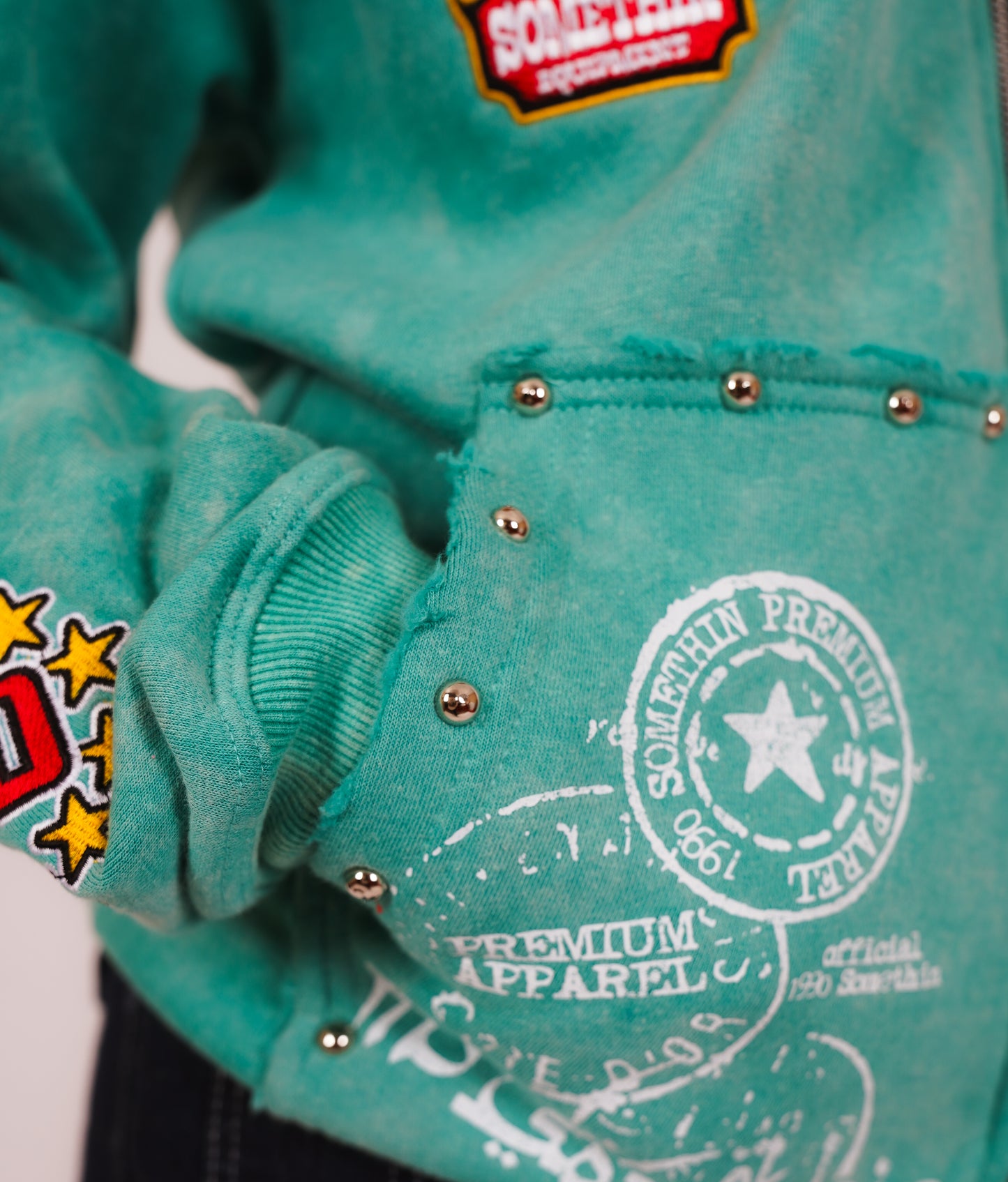 90’s teal vintage hoodie