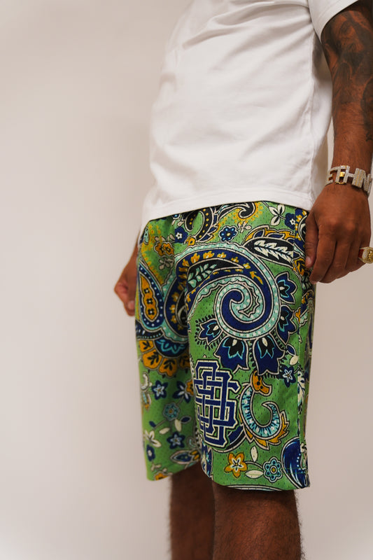 90’s Green Paisley Set
