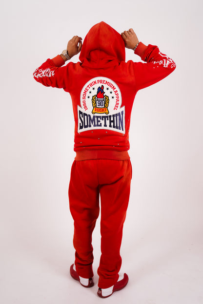 90’s Red Patch Sweatsuit
