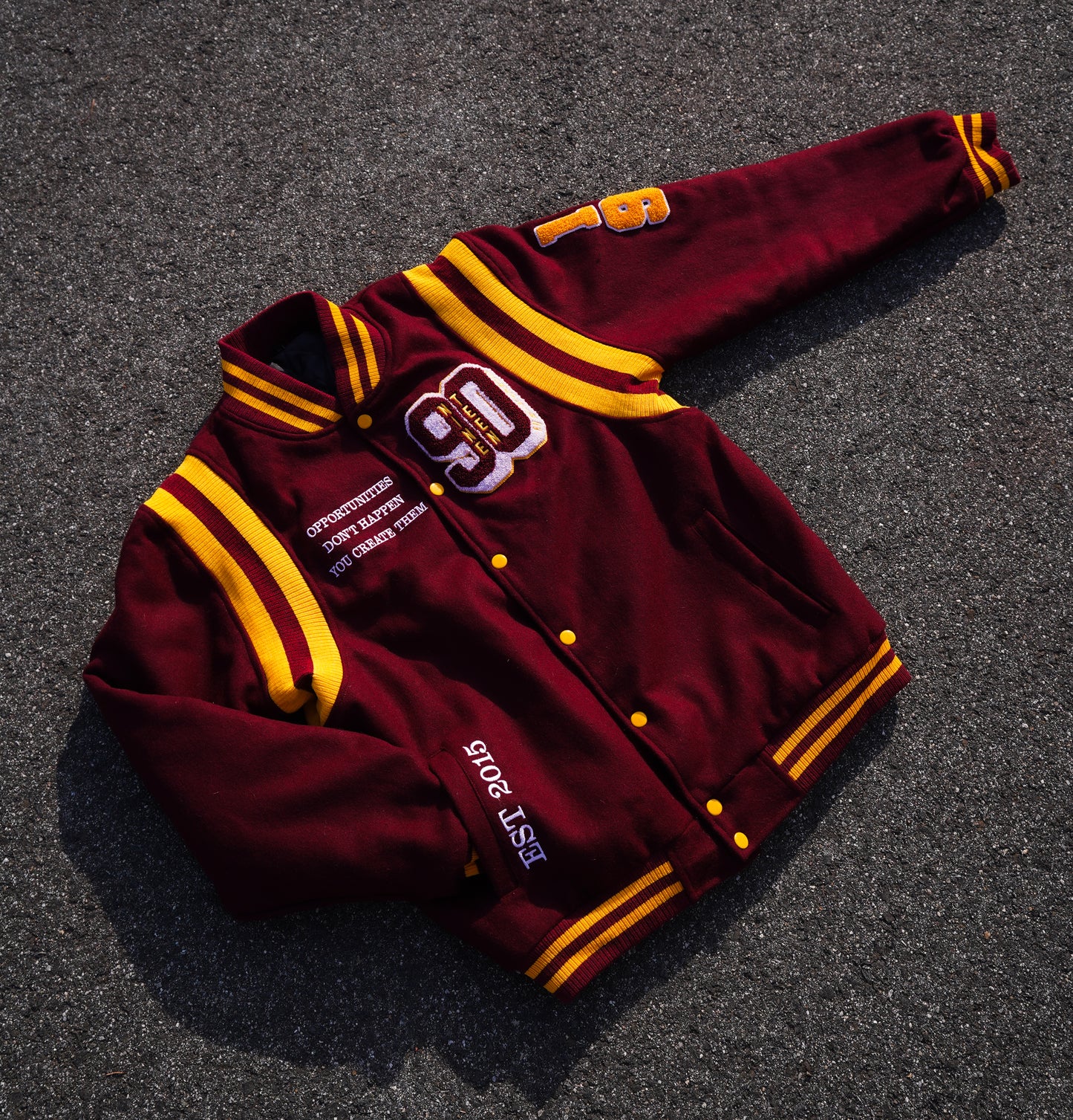 90’s Burgundy Varsity Jacket