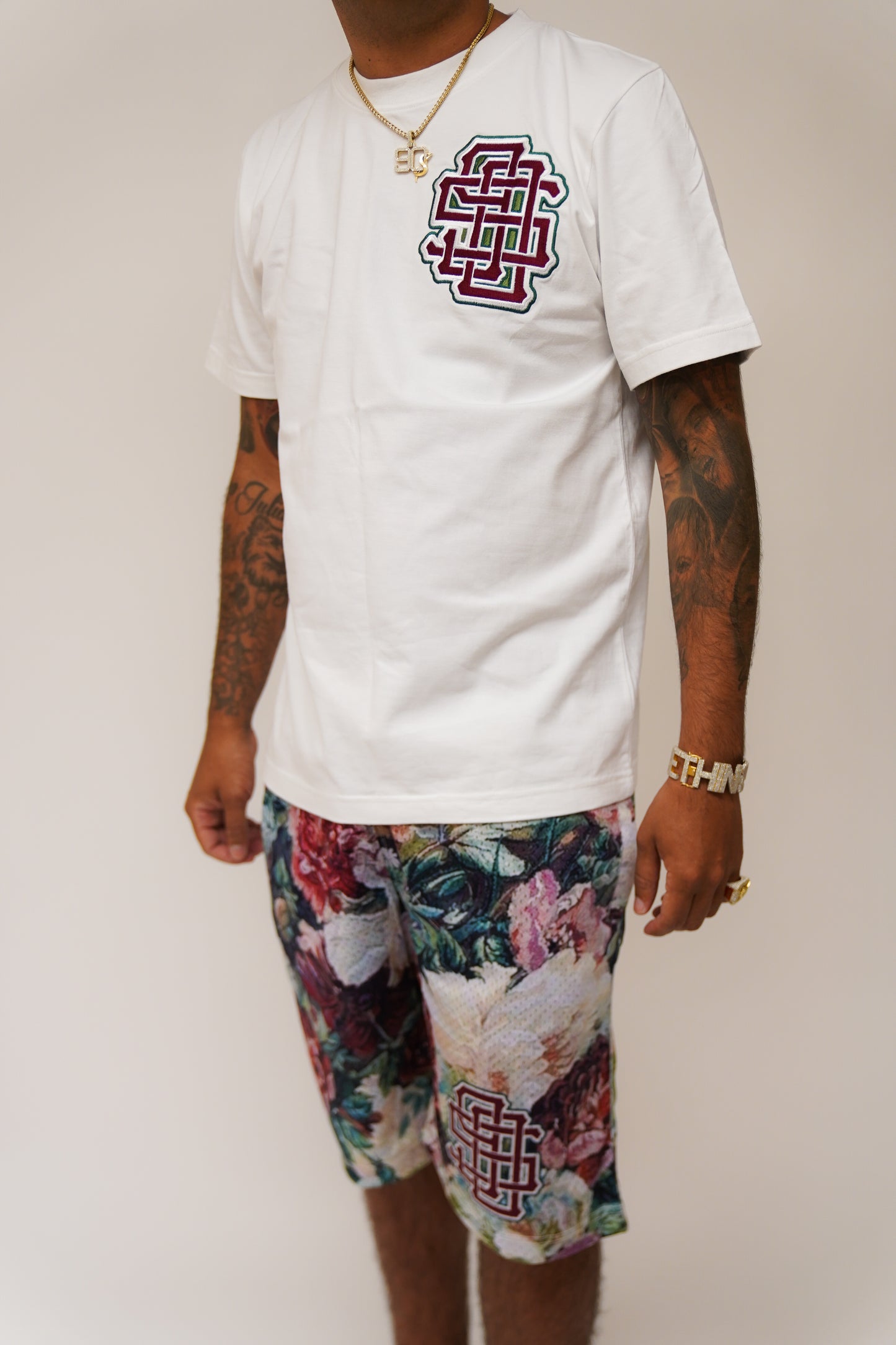 90’s Floral Short Set