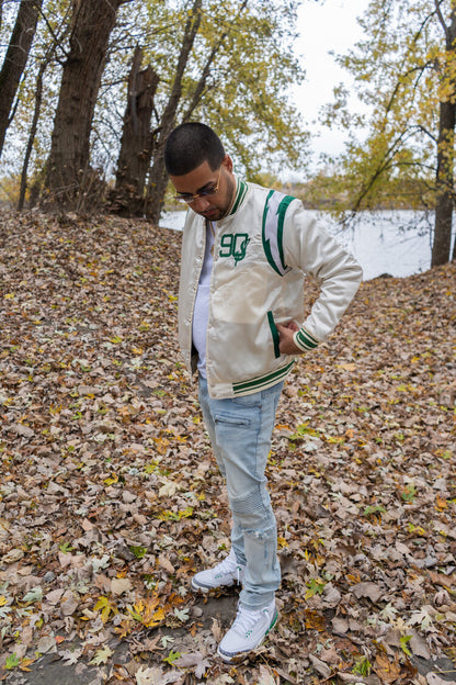 90’s satin bomber jacket