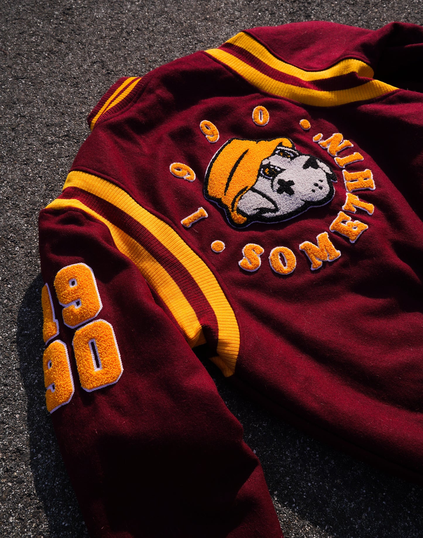 90’s Burgundy Varsity Jacket